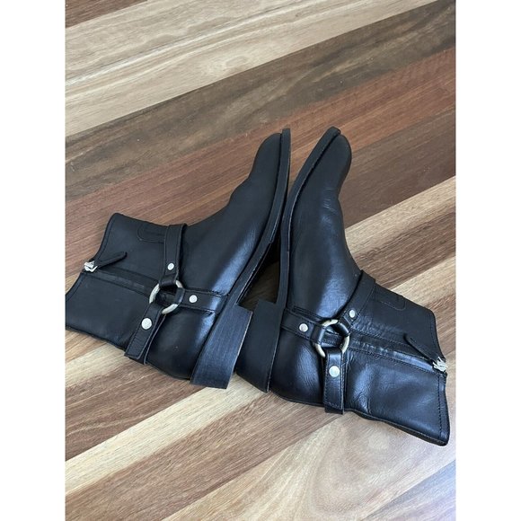 Country Road All Leather Moto Ankle Boots Size 39 - Picture 3 of 3